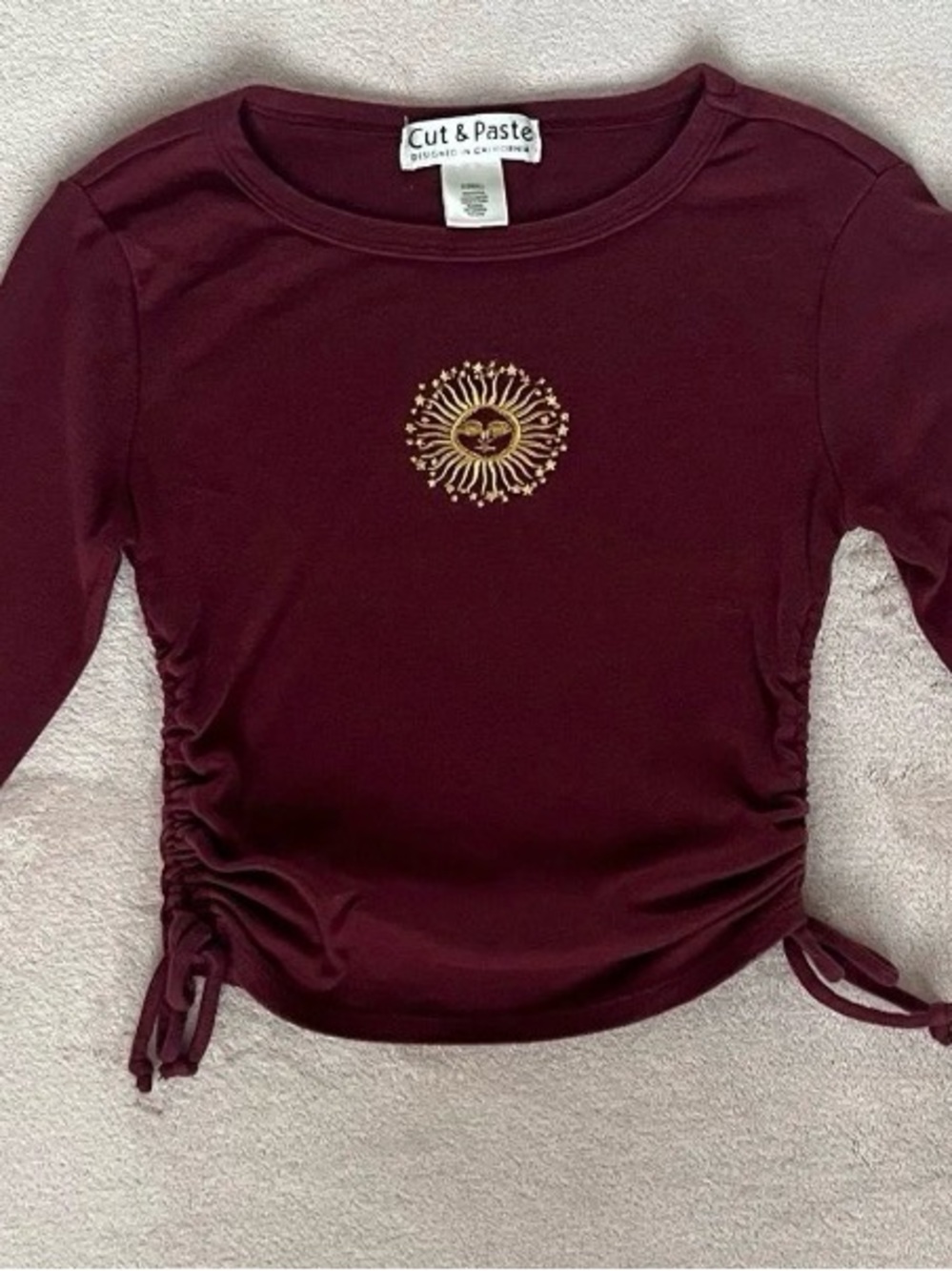 Long sleeve sun embroidered shirt